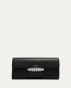 Jimmy Choo Bing Crystal Smooth Leather Wallet