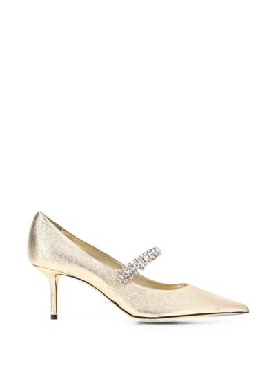 Jimmy Choo Bing Crystal-embellished Pumps In Gold