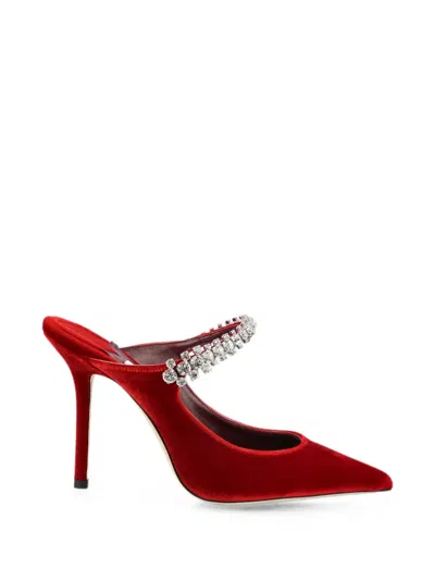 Jimmy Choo Bing Crystal-embellished Velvet Mules In Multi