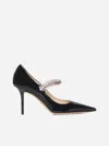 Jimmy Choo Bing 85 Crystal-embellished Pumps In Patent Leather In Multi