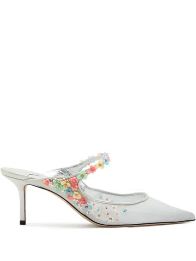 JIMMY CHOO BING DAISY HEELED MULES