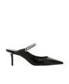 Jimmy Choo Bing 65 Embellished Patent Leather Mules In Black