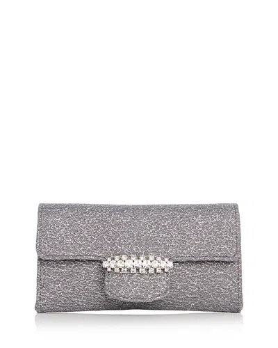 Jimmy Choo Bing Embellished Wallet On Chain In Silver
