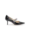 Jimmy Choo Bing 65mm Crystal-embellished Patent-leather Pumps