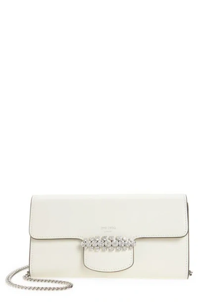 JIMMY CHOO JIMMY CHOO BING LEATHER WALLET ON A CHAIN