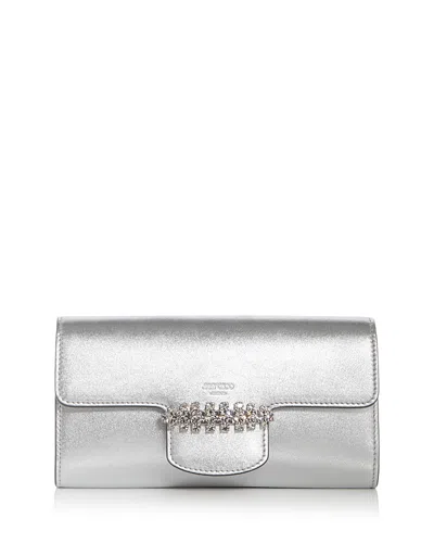 JIMMY CHOO BING LEATHER WALLET ON CHAIN