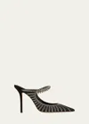 Jimmy Choo Women's Bing 100 Embellished High Heel Mules In Blacksmoke Mix