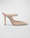 Jimmy Choo Macaron Mix Bing 100 Crystal Pumps In Cream