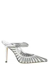 Jimmy Choo 100mm Bing Crystal-embellished Mules In Gray