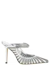 Jimmy Choo 100mm Bing Crystal-embellished Mules In Silver