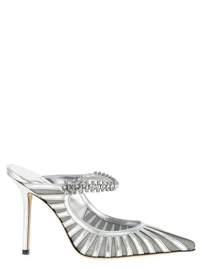 Jimmy Choo Bing Mules In Silver