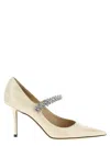 Jimmy Choo Bing 85mm Leather Pumps In White