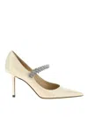 Jimmy Choo Bing 65 Pointed-toe Embellished Pumps In White