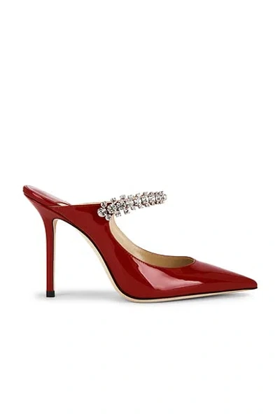 Jimmy Choo Bing Patent Leather 100 Mule In Red