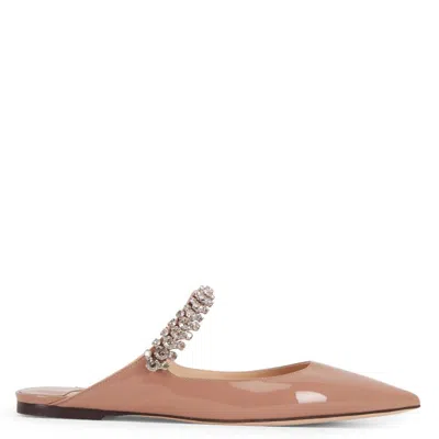 Jimmy Choo Bing Patent Leather Mules In Brown