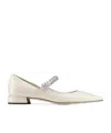 Jimmy Choo Bing Ballet Pumps In White