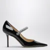 Jimmy Choo Bing 65mm Crystal-embellished Patent-leather Pumps In Black