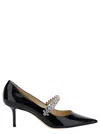 Jimmy Choo Bing 65mm Crystal-embellished Patent-leather Pumps In Black