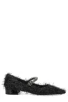 Jimmy Choo Bing Feather-embellished Ballet Flats In Nero
