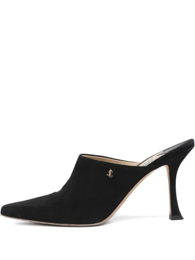 Pre-owned Jimmy Choo Point-toe Mules In Black