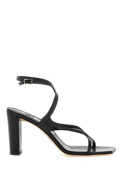 Jimmy Choo Azie 85 Leather Heeled Sandals In Brown