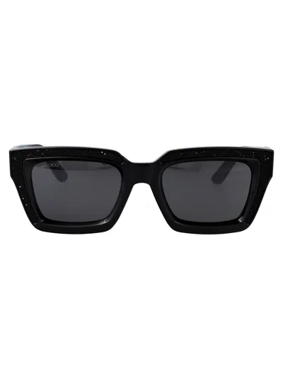 JIMMY CHOO JIMMY CHOO BLACK ACETATE  SUNGLASSES
