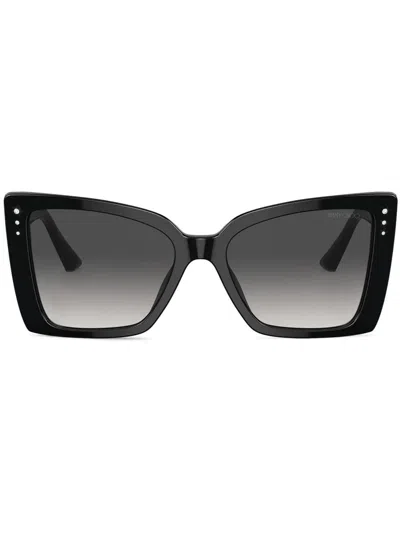Jimmy Choo Jc 5001b 50008g 54mm Womens Butterfly Sunglasses In Black