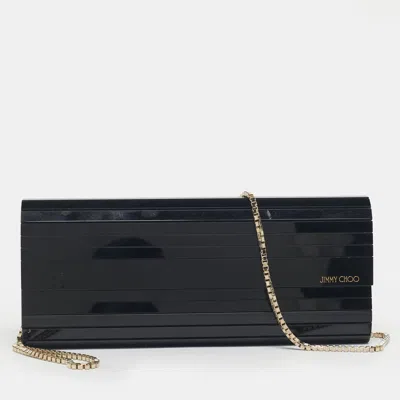 Pre-owned Jimmy Choo Black Acrylic Sweetie Chain Clutch