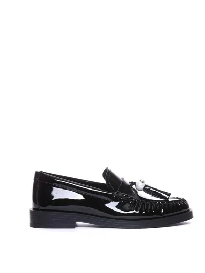 Jimmy Choo Black Addie Loafers And Round