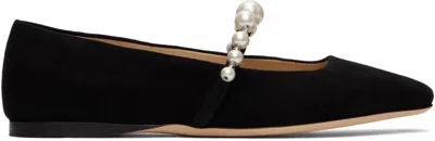 Jimmy Choo Black Ade Ballerina Flats In Black/white