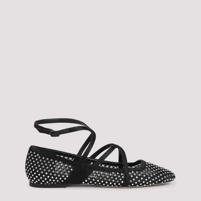 JIMMY CHOO BLACK ASTORIA BALLET FLATS