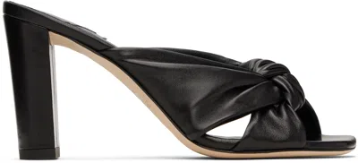 Jimmy Choo Avenue Crisscross Slide Sandals In Black