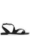 Jimmy Choo Ayla Flat Sandals In Black