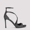 Jimmy Choo Square-headed High-heeled Sandals In Black