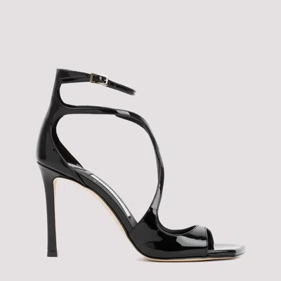 JIMMY CHOO BLACK AZIA OPEN TOE HEELS