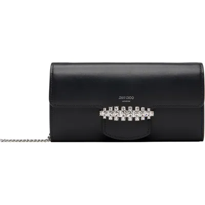 Jimmy Choo Black Bing Wallet Chain Bag