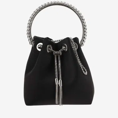 Jimmy Choo Black Black Bon Bon Bucket Bag