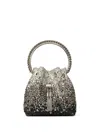 Jimmy Choo Black Bon Bon Crystal-embellished Bag In Black