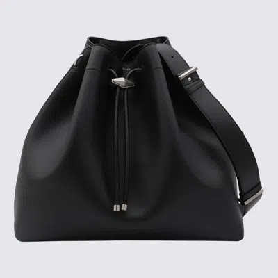 JIMMY CHOO BLACK BON BON LEATHER TOP HANDLE BAG