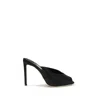 Jimmy Choo Black Calf Leather Bos Taurus Stiletto Heel Sandals