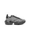 Jimmy Choo Black Calfskin Chunky Sneakers In Multi