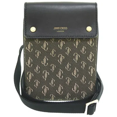 Pre-owned Jimmy Choo Black Canvas Shoulder Bag ()