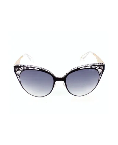 Jimmy Choo Black Cat's Eye Sunglasses In Blue