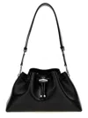 Jimmy Choo Black Cinch M Shoulder Bag In Black