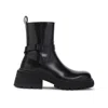 Jimmy Choo Buckle Strap Ankle Boots In Black