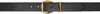 Jimmy Choo Black Diamond Buckle Belt In Black/gold