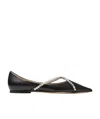Jimmy Choo Black Flat Shoes In Black