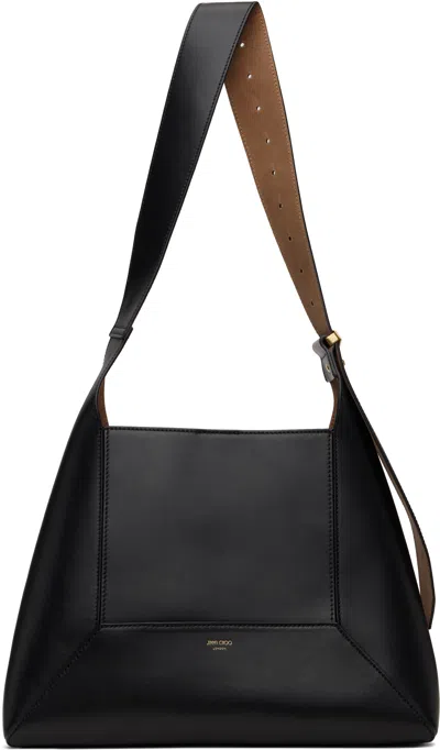 Jimmy Choo Black Diamond M Bag In Black/gold