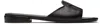 Jimmy Choo Dina Flat Leather Sandals In Black