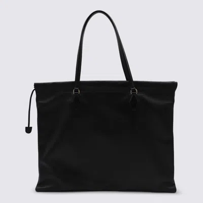 Jimmy Choo Black Drawstring Tote L In Multi